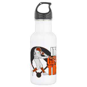 Bouteille D'eau En Acier Inoxydable C'est l'heure du jeu - Baseball (Orange)