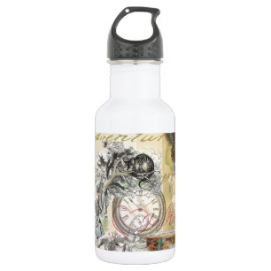 Bouteille D'eau En Acier Inoxydable Chat du Cheshire Alice au Pays des Merveilles Clas