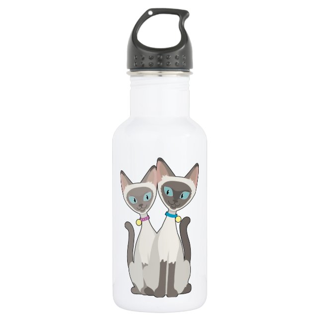 Bouteille D'eau En Acier Inoxydable Chats siamois (Devant)