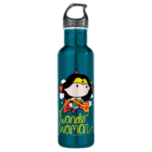 Bouteille D'eau En Acier Inoxydable Chibi Wonder Woman vole avec Lasso