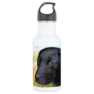 Bouteille D'eau En Acier Inoxydable Chien 115 Labrador noir