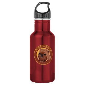 Bouteille D'eau En Acier Inoxydable Chien Brussels Griffon