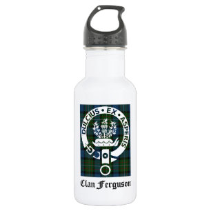 Bouteille D'eau En Acier Inoxydable Clan Ferguson Crest Tartan