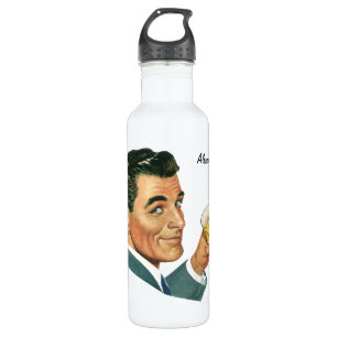 Bouteille D'eau En Acier Inoxydable Cocktails vintages Boissons, Boissons Pour Homme