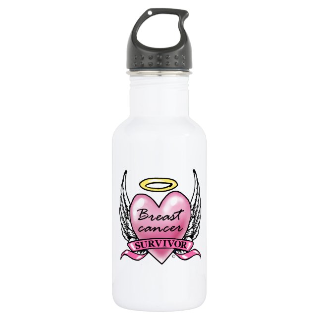 Bouteille D'eau En Acier Inoxydable Coeur d'un survivant (Devant)