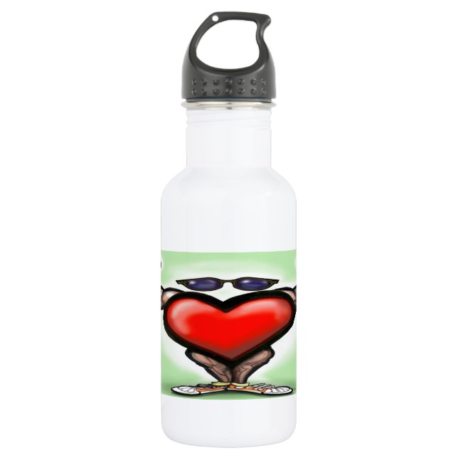 Bouteille D'eau En Acier Inoxydable Coeur fort (Devant)