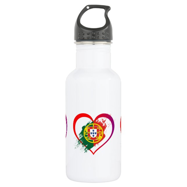 Bouteille D'eau En Acier Inoxydable Coeur portugais (Devant)