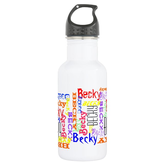 Bouteille D'eau En Acier Inoxydable Collage nommé fait sur commande personnalisé (Devant)