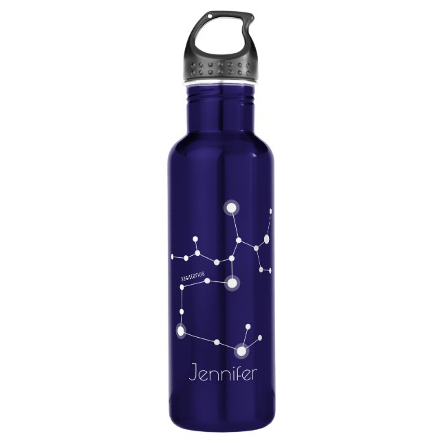 Bouteille D'eau En Acier Inoxydable Constellation Zodiaque de Sagittarius personnalisé (Devant)