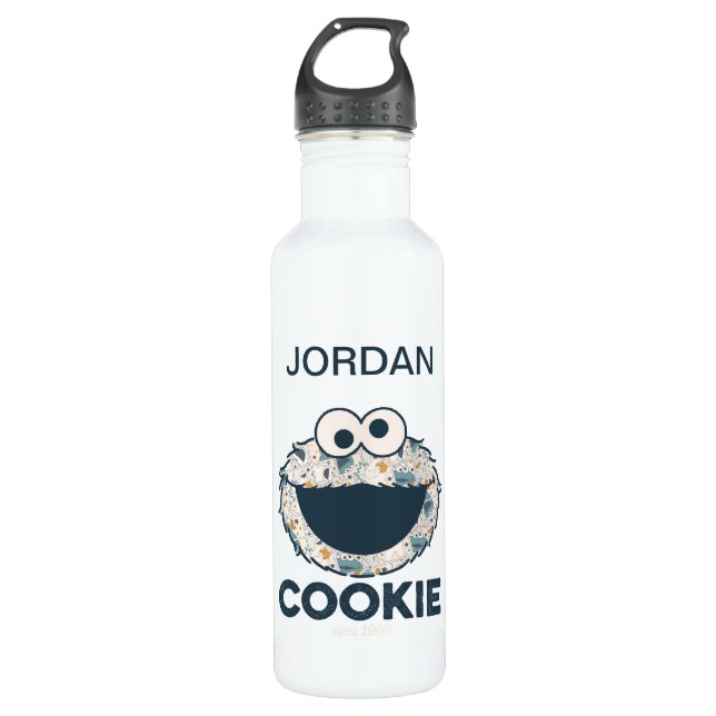 Bouteille D'eau En Acier Inoxydable Cookie Monster | Cookie depuis 1969 (Devant)