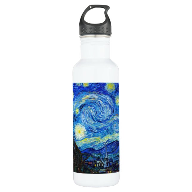 Bouteille D'eau En Acier Inoxydable Cool Starry Night Vincent Van Gogh (Devant)