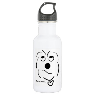 Bouteille D'eau En Acier Inoxydable Coton de Tulear de bande dessinée - le chat l'a