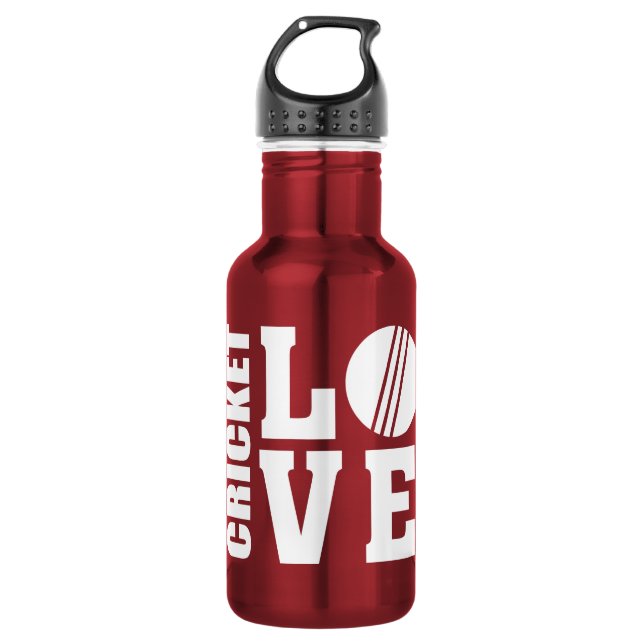 Bouteille D'eau En Acier Inoxydable Cricket Love (Devant)