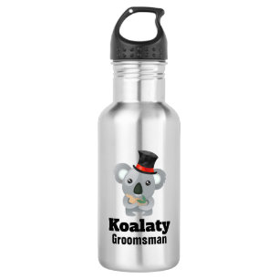Bouteille D'eau En Acier Inoxydable Cute Koala Pun Koalaty Groomsman