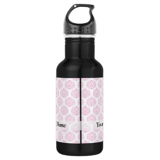 Bouteille D'eau En Acier Inoxydable Damas rose pâle