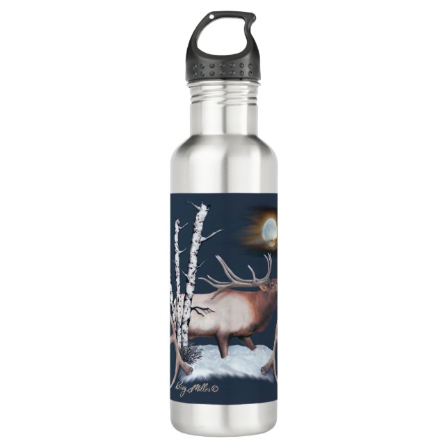 Bouteille d'eau en acier inoxydable de taureau (Devant)