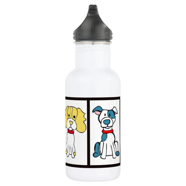 Bouteille D'eau En Acier Inoxydable Dessin de chien (Droite)