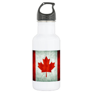 Bouteille D'eau En Acier Inoxydable Distressed Canada Flag