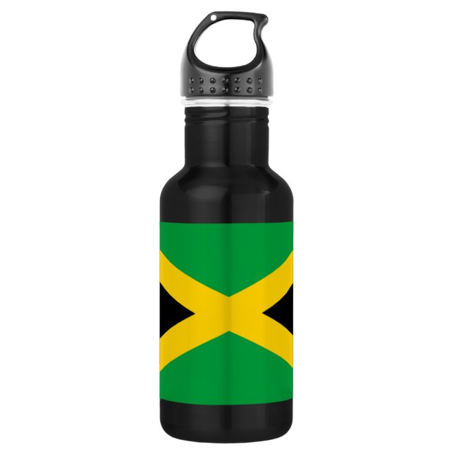 Bouteille D'eau En Acier Inoxydable Drapeau de la Jamaïque (Devant)