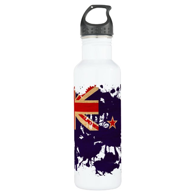 Bouteille D'eau En Acier Inoxydable Drapeau de la Nouvelle Zélande (Devant)