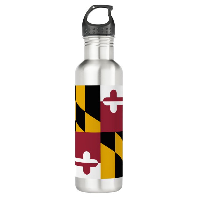 Bouteille D'eau En Acier Inoxydable Drapeau du Maryland (Devant)