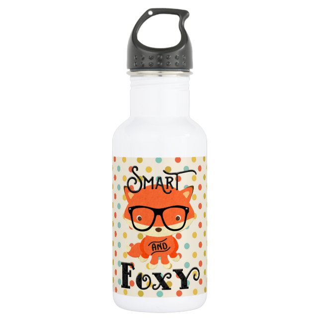 Bouteille D'eau En Acier Inoxydable Drinkware Smart ET Foxy-Dots (Devant)