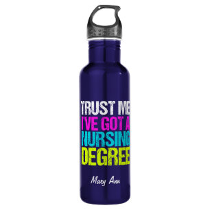 Bouteille D'eau En Acier Inoxydable Drôle Nurse Graduate