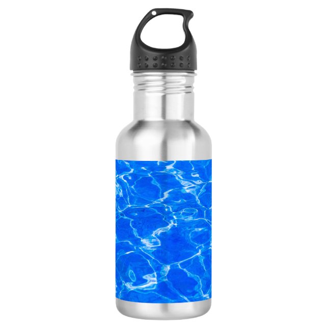 Bouteille D'eau En Acier Inoxydable Eau Bleue Fraîche (Devant)