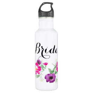 Bouteille D'eau En Acier Inoxydable Eau de l'aquarelle de mariée