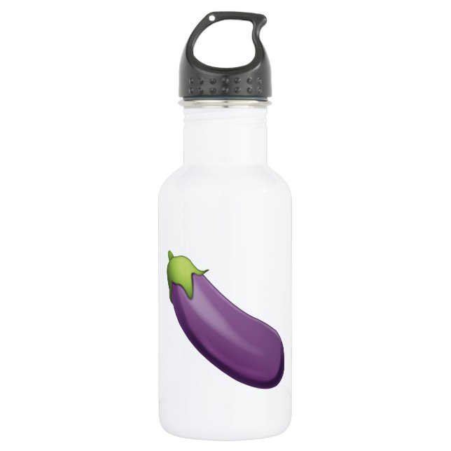 Bouteille D'eau En Acier Inoxydable Eggplant - Emoji (Devant)