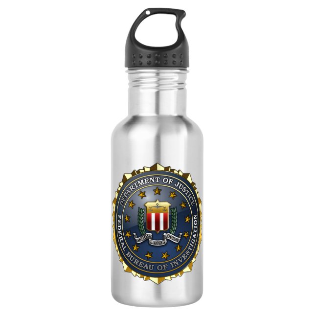 Bouteille D'eau En Acier Inoxydable Emblème du FBI (Devant)