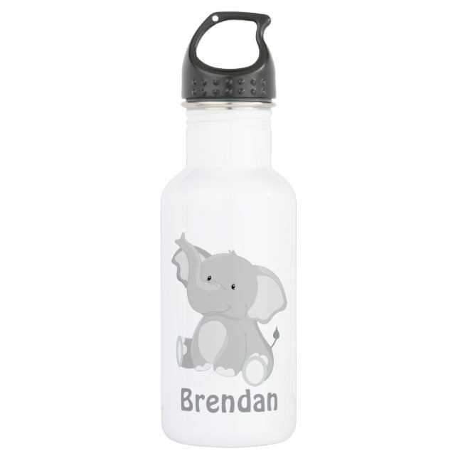 Bouteille D'eau En Acier Inoxydable Enfants d'éléphant personnalisés (Devant)