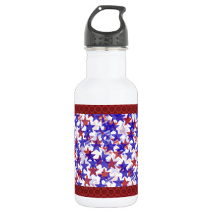 Bouteille D'eau En Acier Inoxydable Étoiles patriotiques Aluminium Recyclé