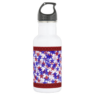 Bouteille D'eau En Acier Inoxydable Étoiles patriotiques Aluminium Recyclé