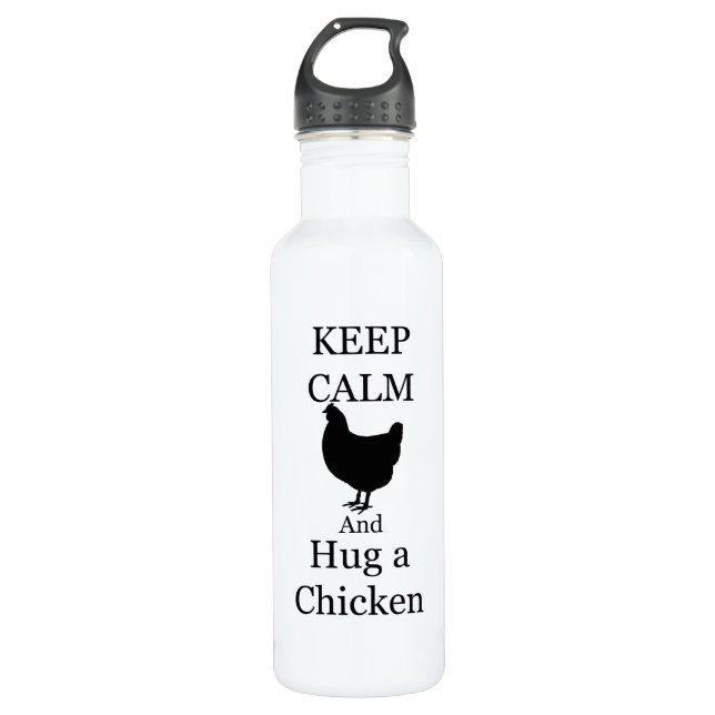 Bouteille D'eau En Acier Inoxydable Étreignez un poulet (Devant)