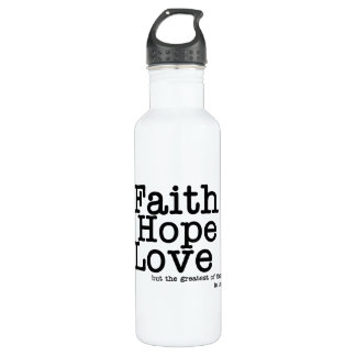 Bouteille D'eau En Acier Inoxydable Faith Hope Love Bottle