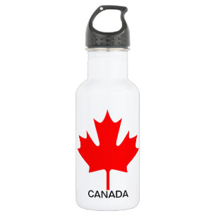 Bouteille D'eau En Acier Inoxydable Feuille d'érable rouge Canada -