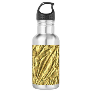 Bouteille D'eau En Acier Inoxydable Feuille d'or brillante