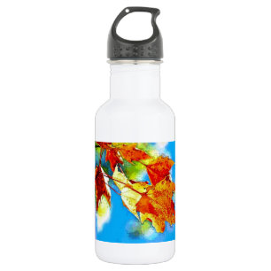 Bouteille D'eau En Acier Inoxydable Feuilles d'automne qui tombent