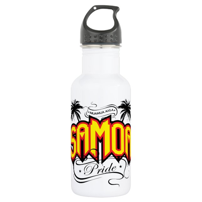 Bouteille D'eau En Acier Inoxydable Fierté du Samoa (Devant)