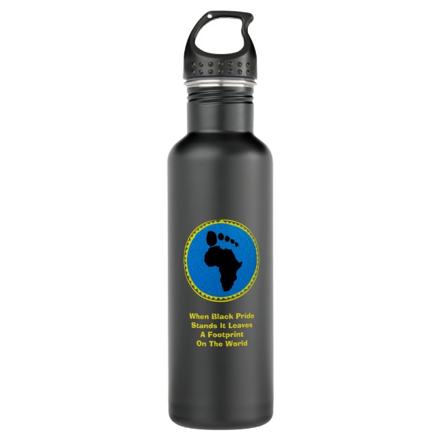 Bouteille D'eau En Acier Inoxydable Fierté noire (Devant)