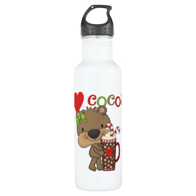 Bouteille D'eau En Acier Inoxydable Fille Ours Cocaca Amour (Devant)