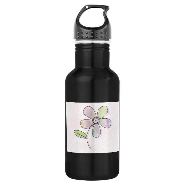 Bouteille D'eau En Acier Inoxydable Fleur unique (Devant)