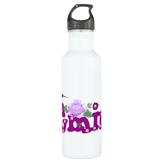 Bouteille D'eau En Acier Inoxydable Fleurs de Gémeaux (Devant)