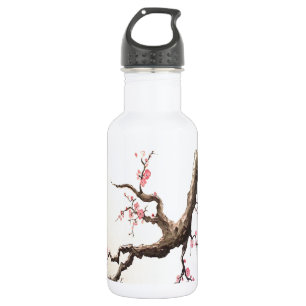 Bouteille D'eau En Acier Inoxydable Fleurs japonaises de cerises