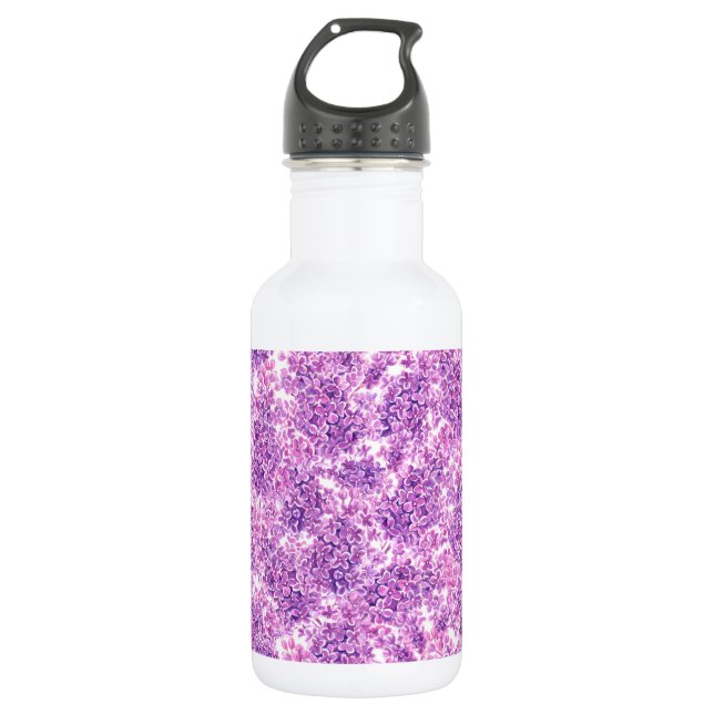 Bouteille D'eau En Acier Inoxydable Fleurs lilas rose aquarelle (Devant)