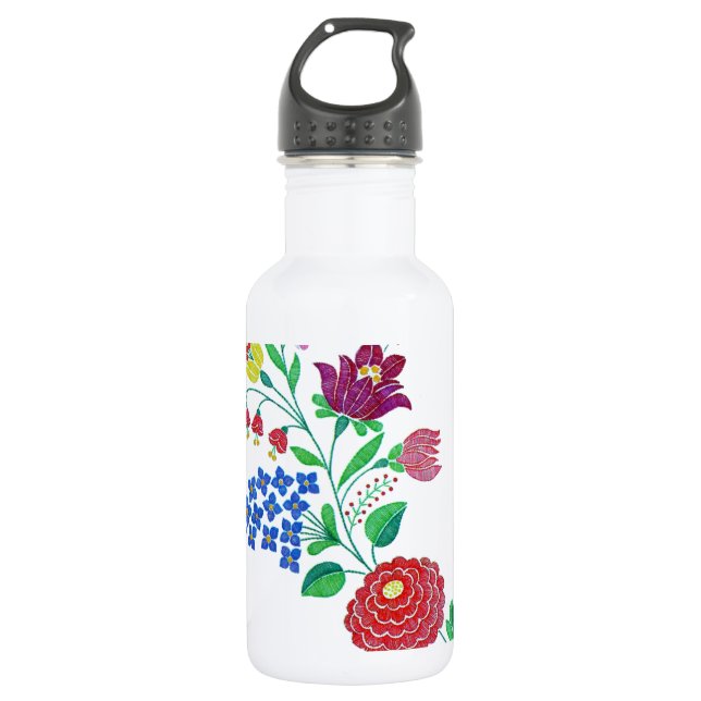 Bouteille D'eau En Acier Inoxydable Flore de Kalocsai (Devant)