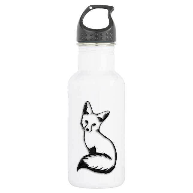Bouteille D'eau En Acier Inoxydable Fox argenté (Devant)