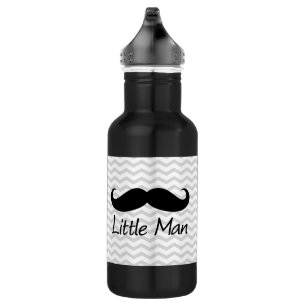 Bouteille D'eau En Acier Inoxydable Garçons mignons de Chevron de petite moustache