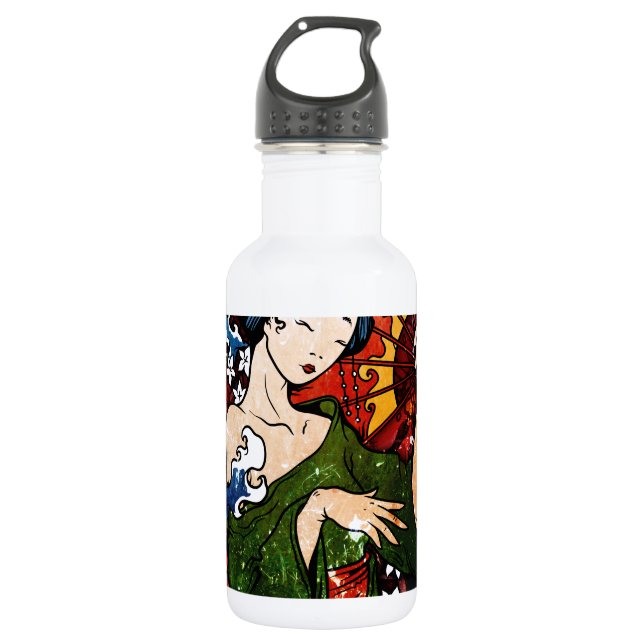 Bouteille D'eau En Acier Inoxydable Geisha (Devant)